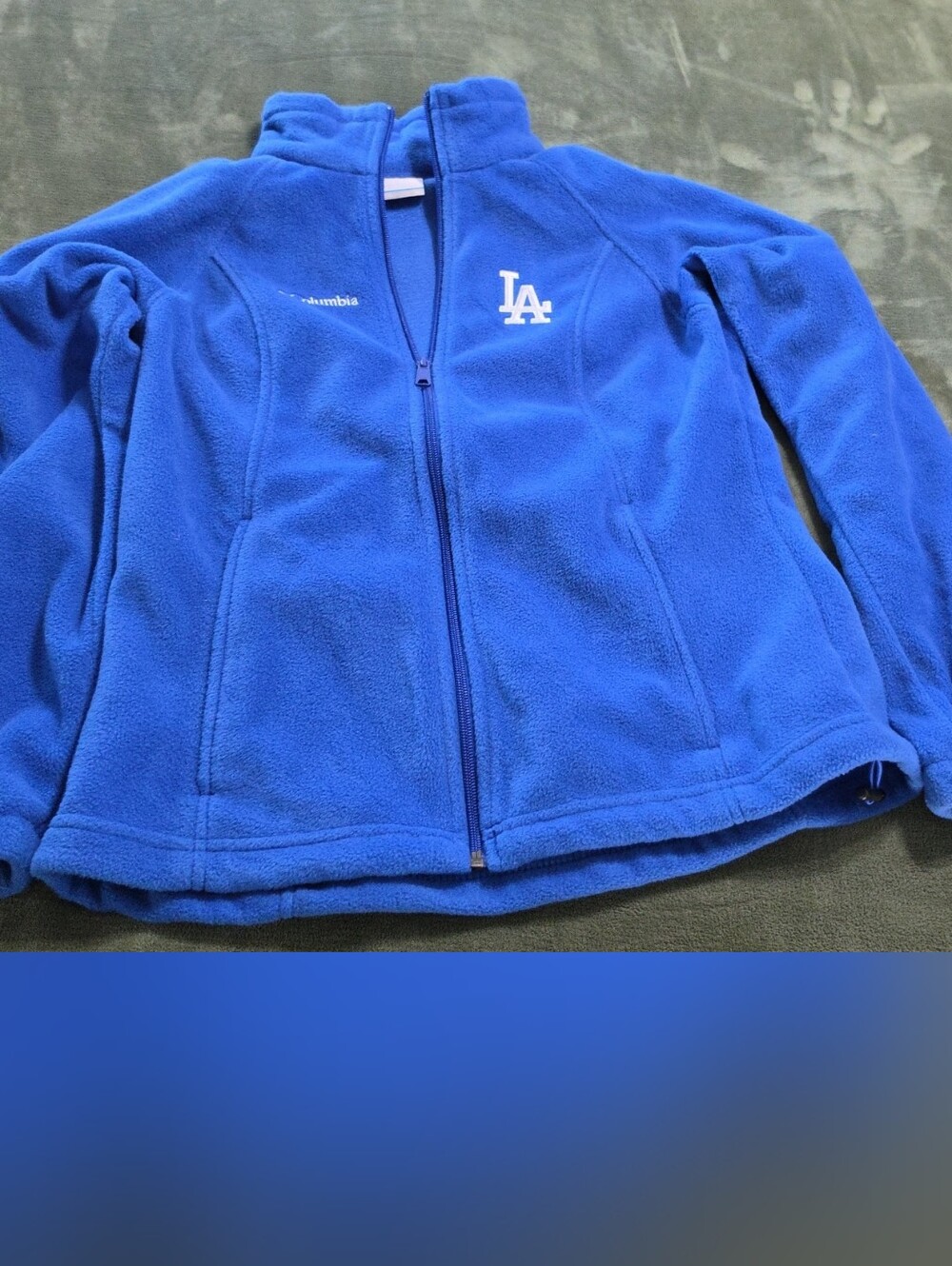 Columbia Womens Royal Blue Full-Zip Fleece Jacket with Los Angeles Dodgers Logo
